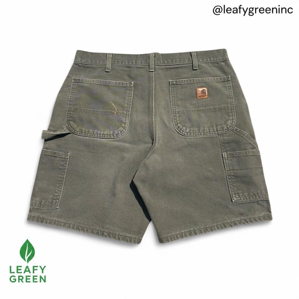Carhartt MOS Carpenter Shorts sz us 34 Duck Canvas Fade Baggy Jorts Vintage